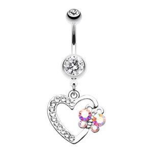 Butterfly Journey Heart Belly Button Ring-WildKlass Jewelry