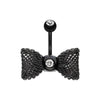 Colorline Mesh Bow-Tie Belly Button Ring-WildKlass Jewelry
