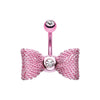Colorline Mesh Bow-Tie Belly Button Ring-WildKlass Jewelry
