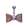 Colorline Mesh Bow-Tie Belly Button Ring-WildKlass Jewelry
