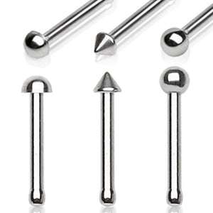316L Surgical Steel Stud Nose Ring with One Ball-WildKlass Jewelry