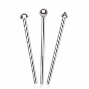 316L Surgical Steel 3/4" Fish Tail Nose Ring with Ball-WildKlass Jewelry