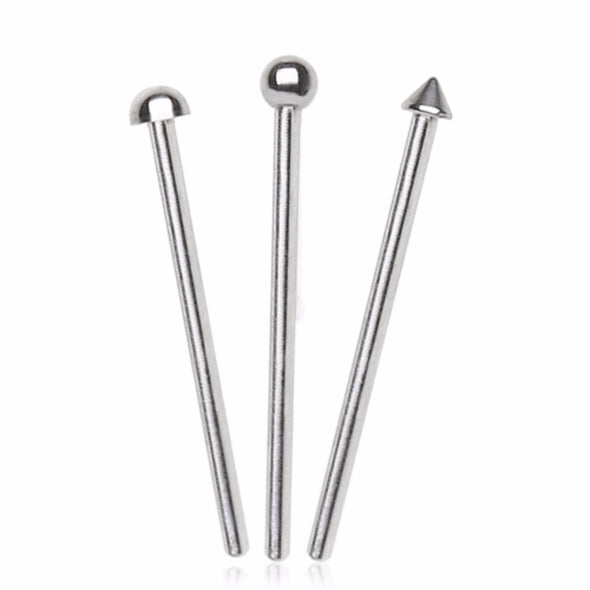 316L Surgical Steel 3/4" Fish Tail Nose Ring with Ball-WildKlass Jewelry