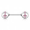Bling Peace WildKlass Nipple Barbell Ring-WildKlass Jewelry