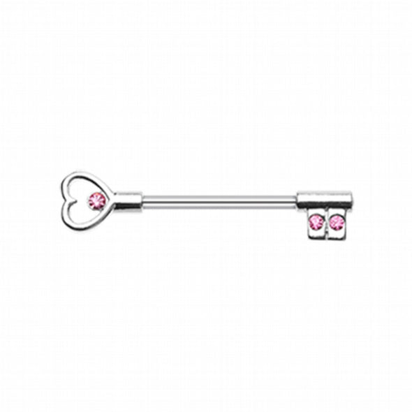 Heart Key Nipple WildKlass Barbell-WildKlass Jewelry