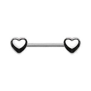Classic Heart WildKlass Nipple Barbell Ring-WildKlass Jewelry