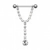 Chandelier Gems Nipple Barbell Ring-WildKlass Jewelry