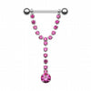Chandelier Gems Nipple Barbell Ring-WildKlass Jewelry