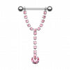 Chandelier Gems Nipple Barbell Ring-WildKlass Jewelry