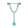 Chandelier Gems Nipple Barbell Ring-WildKlass Jewelry