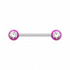 Acrylic Gem Ball WildKlass Nipple Barbell Ring-WildKlass Jewelry