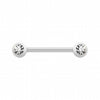 Acrylic Gem Ball WildKlass Nipple Barbell Ring-WildKlass Jewelry