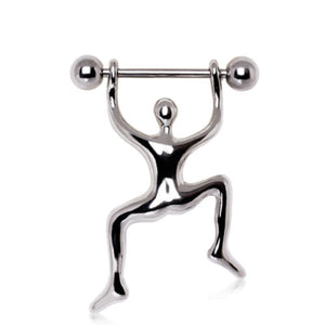316L Surgical Steel Climbing Man Nipple Ring-WildKlass Jewelry