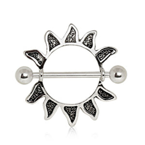 316L Surgical Steel Sunburst WildKlass Nipple Shield-WildKlass Jewelry