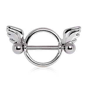 316L Surgical Steel Winged Circular WildKlass Nipple Shield-WildKlass Jewelry