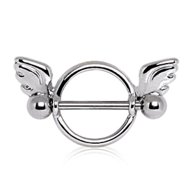 316L Surgical Steel Winged Circular WildKlass Nipple Shield-WildKlass Jewelry