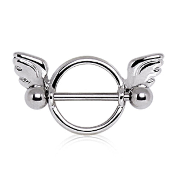 316L Surgical Steel Winged Circular WildKlass Nipple Shield-WildKlass Jewelry