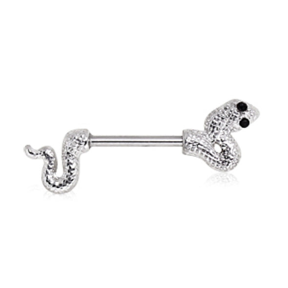 316L Surgical Steel Snake WildKlass Nipple Barbell-WildKlass Jewelry