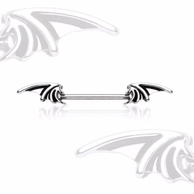 316L Surgical Steel WildKlass Wings Nipple Barbell-WildKlass Jewelry
