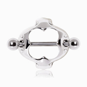 316L Surgical Steel Bold Clover Shape Nipple Shield-WildKlass Jewelry