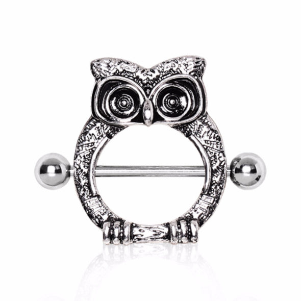 316L Surgical Steel Owl Nipple Shield-WildKlass Jewelry