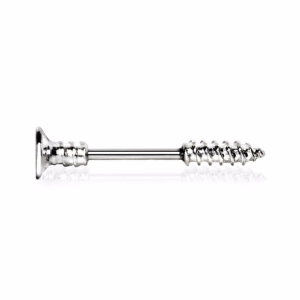316L Stainless Steel Screw Nipple Bar-WildKlass Jewelry
