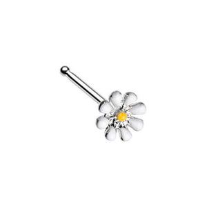 Dainty Daisy Enamel WildKlass Nose Stud Ring-WildKlass Jewelry