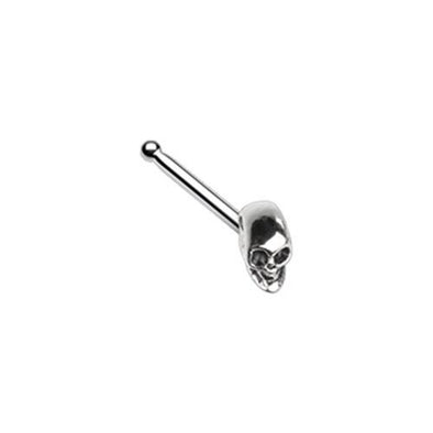 3D Skull Head WildKlass Nose Stud Ring-WildKlass Jewelry