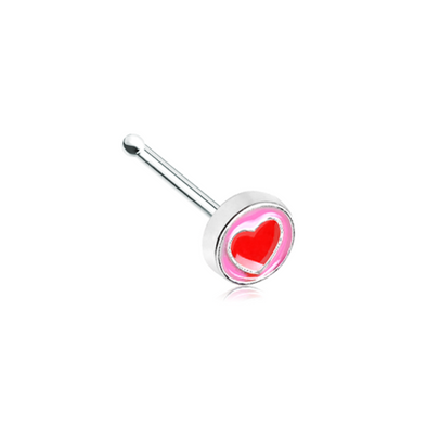 Valentine Sailor Heart WildKlass Nose Stud Ring-WildKlass Jewelry