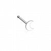 Golden Dainty Crescent Moon Icon Nose Stud Ring 316L Surgical Steel-WildKlass Jewelry