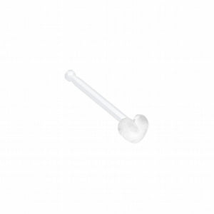 Heart Top Clear UV Acrylic Nose Stud Retainer-WildKlass Jewelry