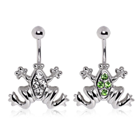 316L Surgical Steel Jumping Frog Navel Ring-WildKlass Jewelry