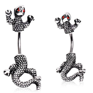 316L Surgical Steel Lizard Navel Ring-WildKlass Jewelry