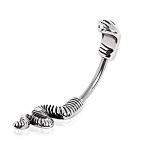 316L Surgical Steel Cobra Navel Ring-WildKlass Jewelry