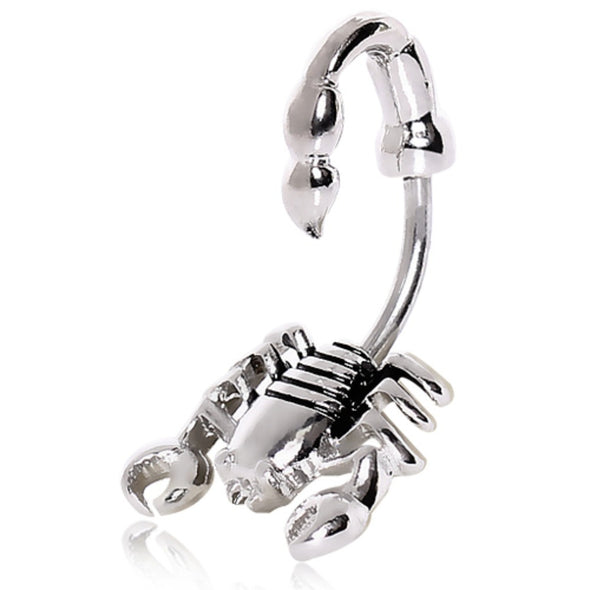 316L Surgical Steel Scorpion Top Down Navel Ring-WildKlass Jewelry