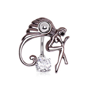 316L Surgical Steel Fairy Top Dangle Navel Ring-WildKlass Jewelry