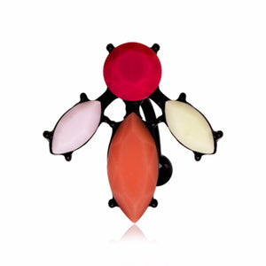 Black PVD Plated Contemporary Top Down Navel Ring-WildKlass Jewelry