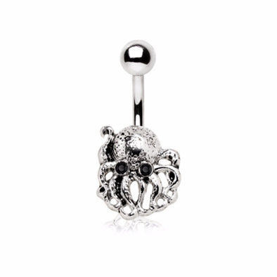 316L Stainless Steel Octopus Navel Ring-WildKlass Jewelry