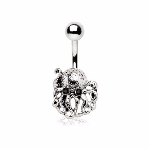 316L Stainless Steel Octopus Navel Ring-WildKlass Jewelry