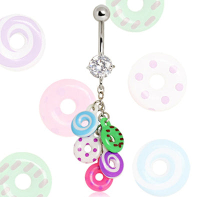 316L Surgical Steel Donuts Navel Ring-WildKlass Jewelry