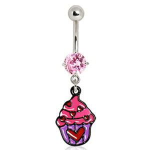 316L Surgical Steel Cupcake Navel Ring-WildKlass Jewelry