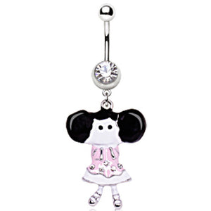 316L Surgical Steel China Doll Navel Ring-WildKlass Jewelry