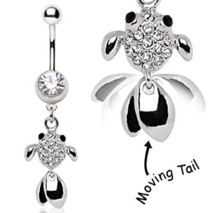 316L Surgical Steel Goldfish Navel Ring-WildKlass Jewelry
