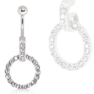 316L Surgical Steel Elegant Hoop Navel Ring-WildKlass Jewelry