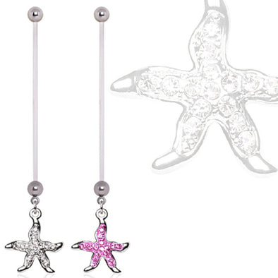 BioFlex Starfish Dangle Pregnancy Navel Ring-WildKlass Jewelry