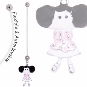 BioFlex Pregnancy Navel Ring with China Doll Dangle-WildKlass Jewelry