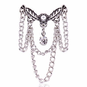 316L Surgical Steel Flower with Leaves and Dangles Top Down Navel Ring-WildKlass Jewelry