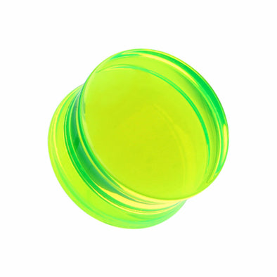 Green Basic Acrylic Double Flared Ear Gauge Plug-WildKlass Jewelry