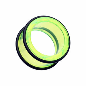 Green Basic Acrylic No Flare Ear Gauge Tunnel Plug-WildKlass Jewelry