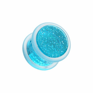 Glitter Shimmer Acrylic Ear Gauge Plug-WildKlass Jewelry